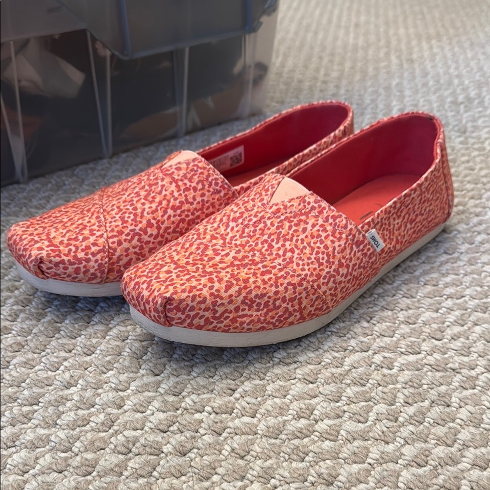 Toms Alpargata Coral Confetti Pattern